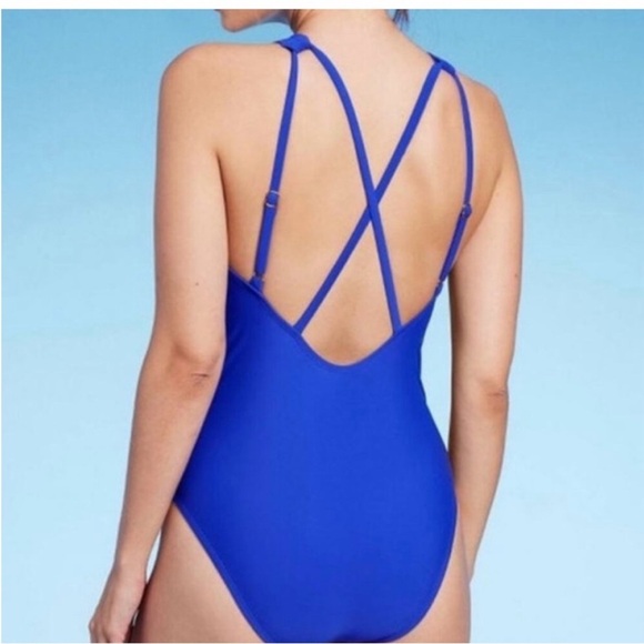 Kona Sol Vibrant Blue One-Piece Swimsuit NWT - Picture 2 of 8
